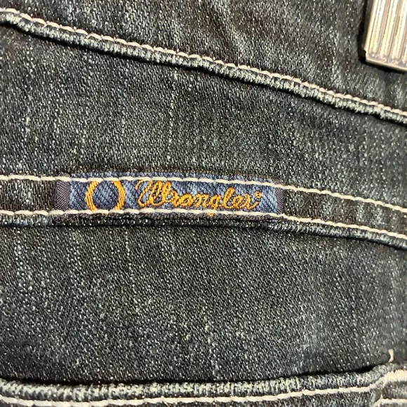 WRANGLER Ultimate Riding Jeans Q-BABY Mid-Rise Bootcut Classic Blue 9/10X38 Tall - Picture 4 of 10